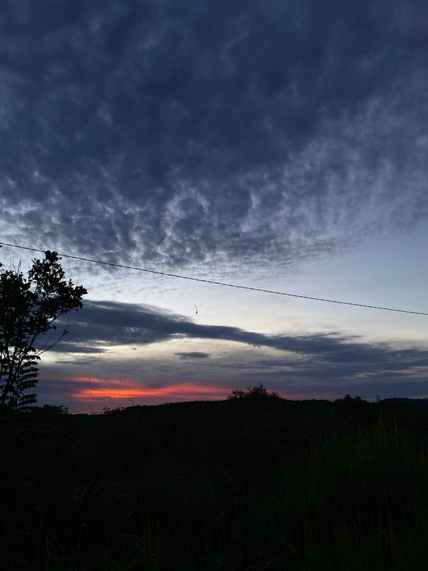 Dramatic dusk skies observed in Sosial, Indonesia