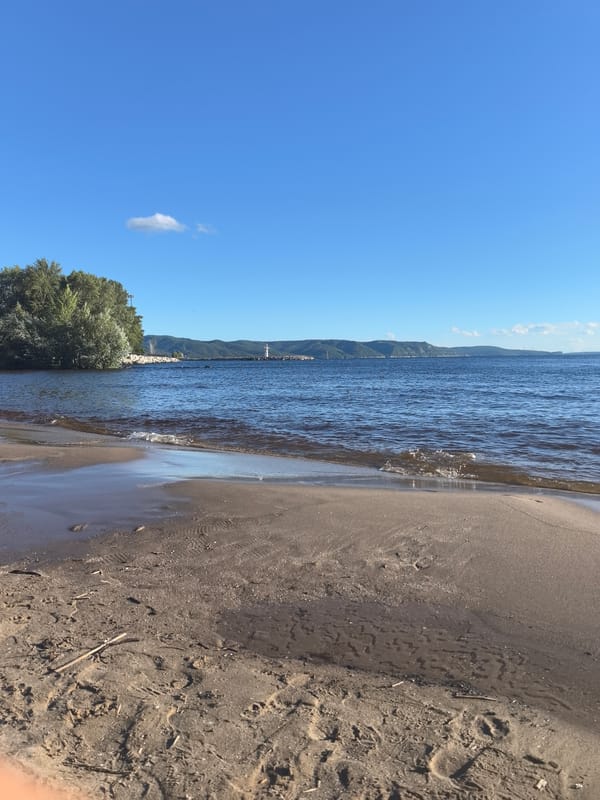 Summer day on the Volga: beaches, Orthodox churches, and gardens