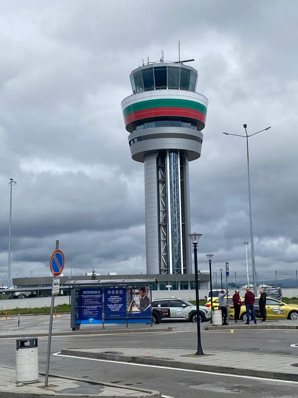 Morning scenes captured around Sofia Airport facilities and surroundings