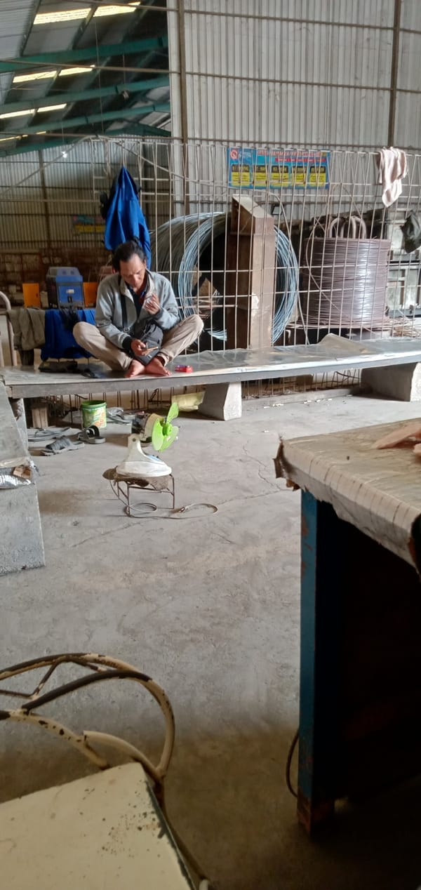 Workshop scene captured in Banjaran, Indonesia early morning