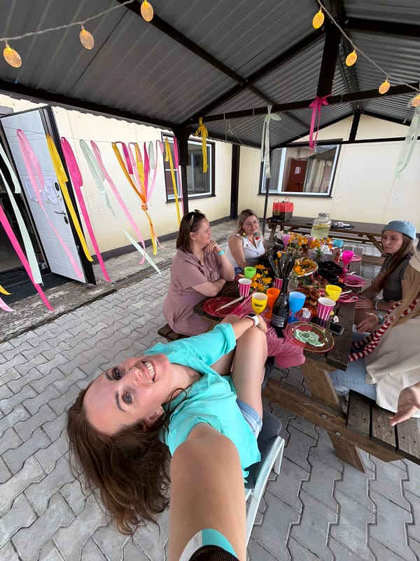 Women gather for outdoor barbecue picnic in Birobidzhan, Russia