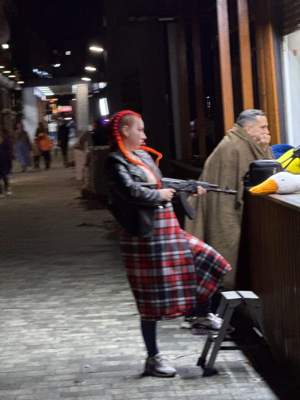 Evening scenes documented across Sochi including street performer, statues