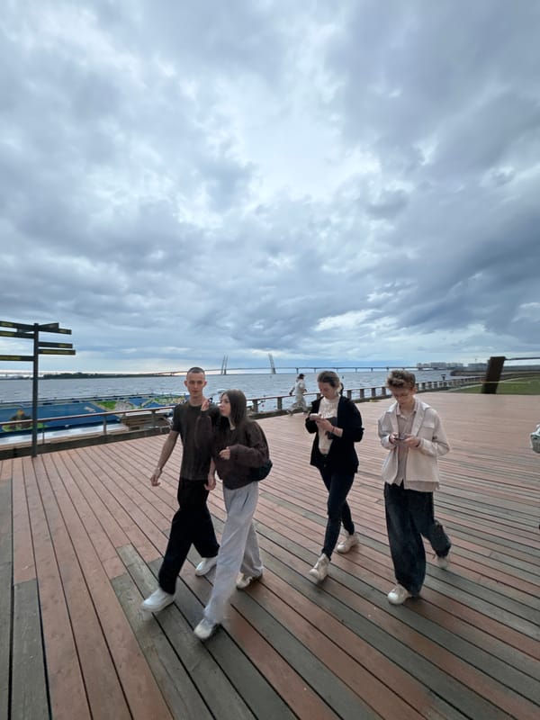 Evening at a Saint Petersburg waterfront venue, June 2026