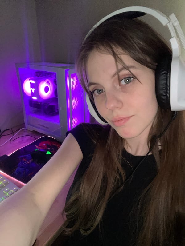 Woman gaming with headphones captured in Ufa, Russia