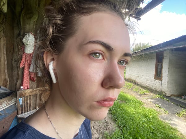 Lazy afternoon selfies in a grassy field, Zavodoukovsk
