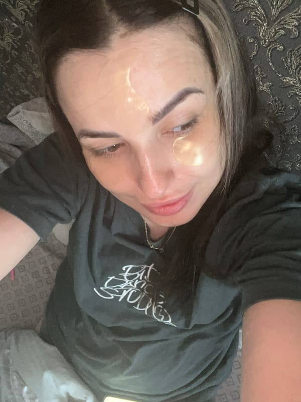 Woman takes series of selfies during late-night indoor session
