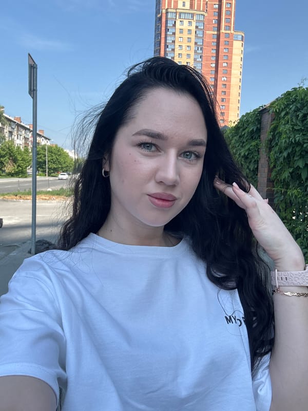 Sunny day selfie outdoors in Novosibirsk