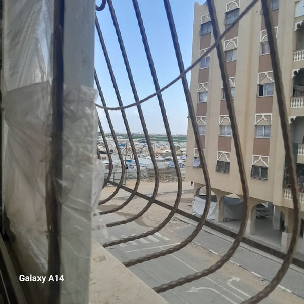 Morning views captured from windows in Khan Yunis