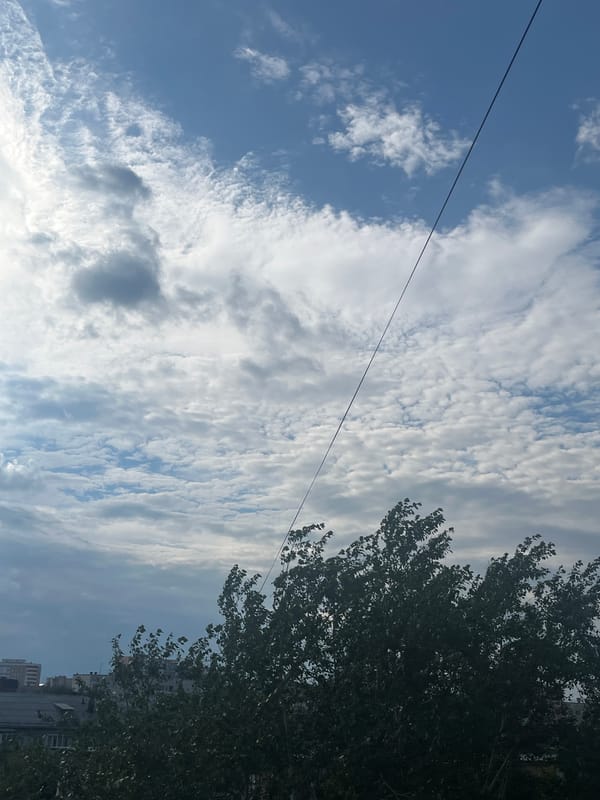 Casual afternoon at home in Chelyabinsk, clouds and all