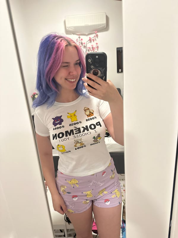 Pokemon fan documents collection and themed outfits in Zagreb