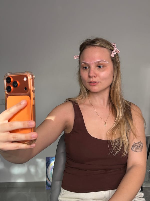 Woman photographed during beauty routine in Bat Yam apartment