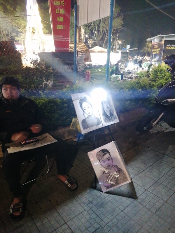 Evening street life documented across Da Lat, Vietnam