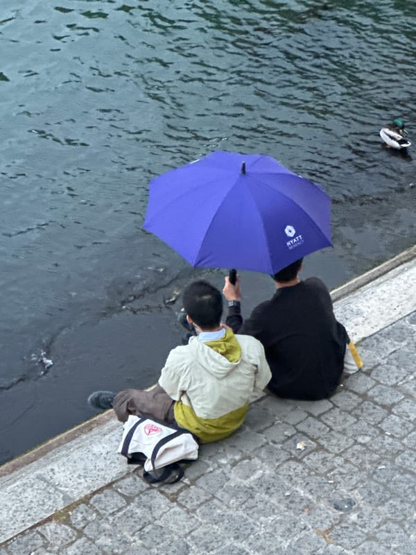 Paris evening life documented across Seine riverfront landmarks