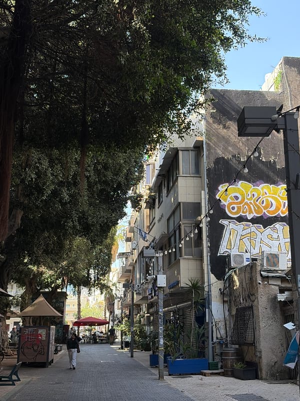 Street architecture documented in Tel Aviv during midday