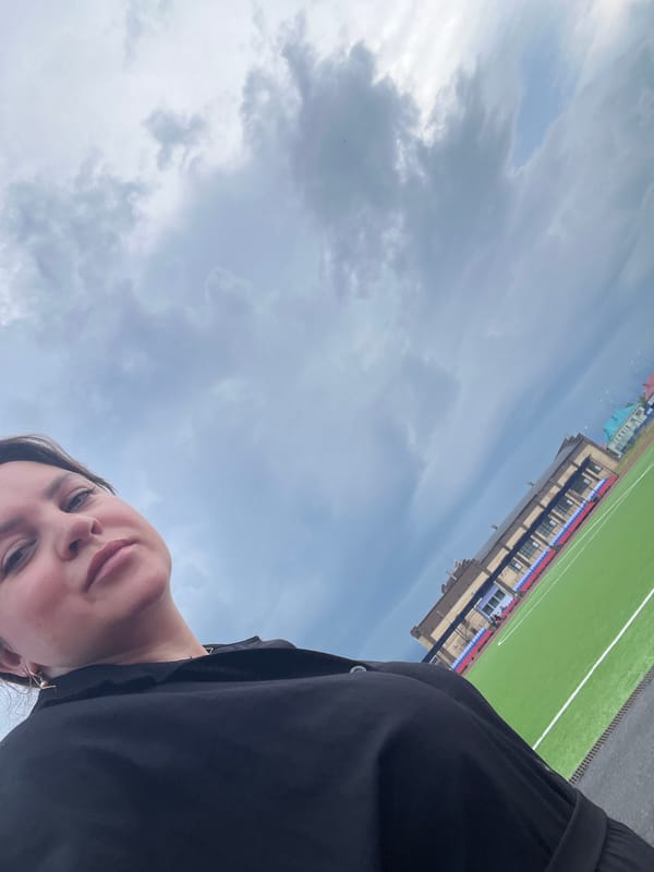 Afternoon at a running track in Noviy, Russia