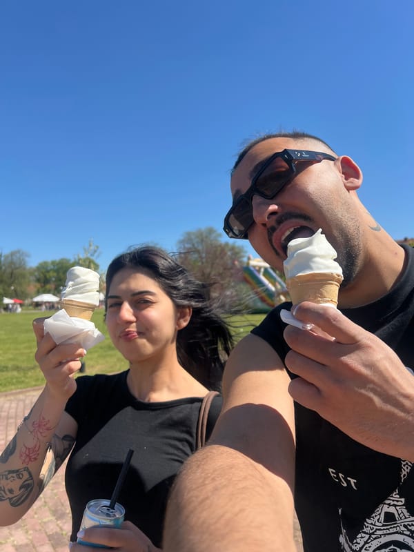 Couple Takes Selfie While Enjoying Ice Cream in Sevlievo