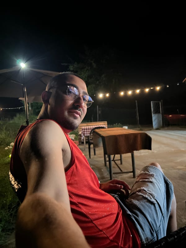 Evening hang at a lit outdoor spot in Shumata, Bulgaria