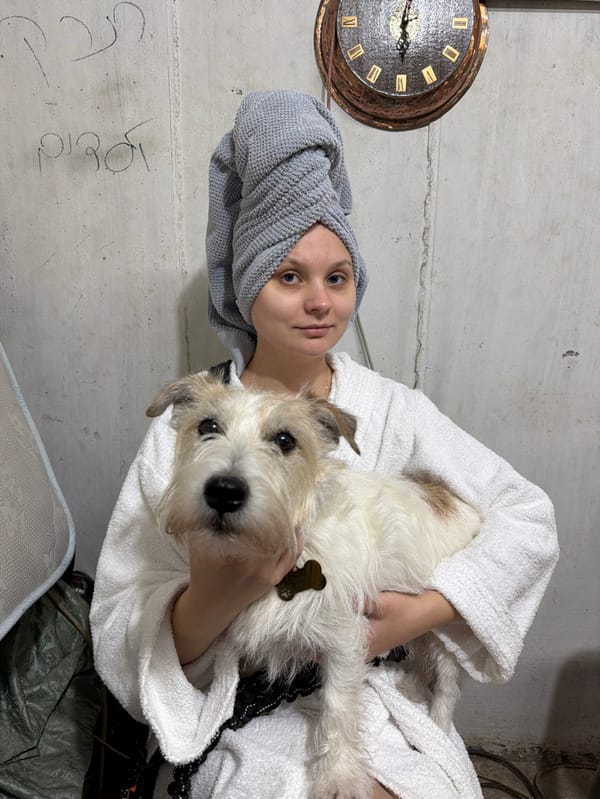 Woman and dog captured in casual Tel Aviv moments