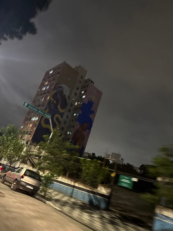 Nighttime street scenes documented across São Paulo neighborhoods