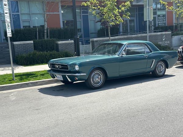 Classic Mustang spotted, interior lounge photographed in Coquitlam