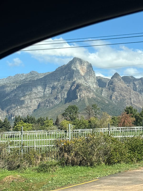 Mountain landscape views captured around Stellenbosch, South Africa
