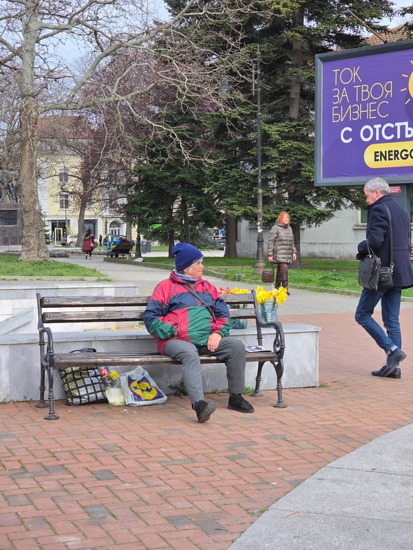 Everyday life scenes captured around Varna's cathedral district