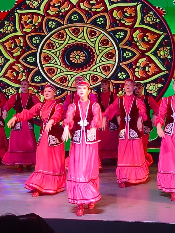 Traditional dance troupe performs in Ufa, Russia
