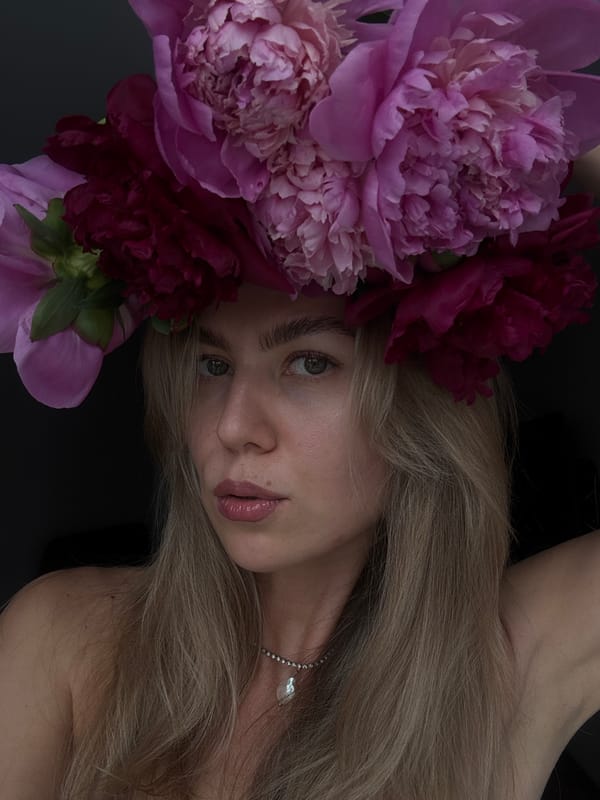 Artistic peony portrait session captured by independent witness