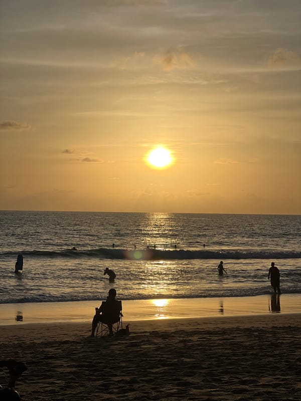 Golden hour on a Choeng Thale beach