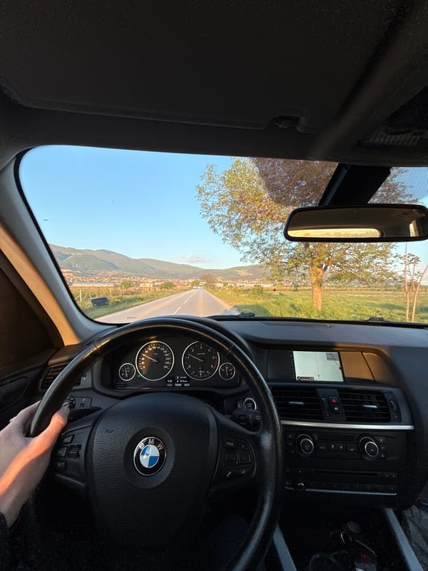 BMW driver approaches Kuklen, Bulgaria in early morning hours