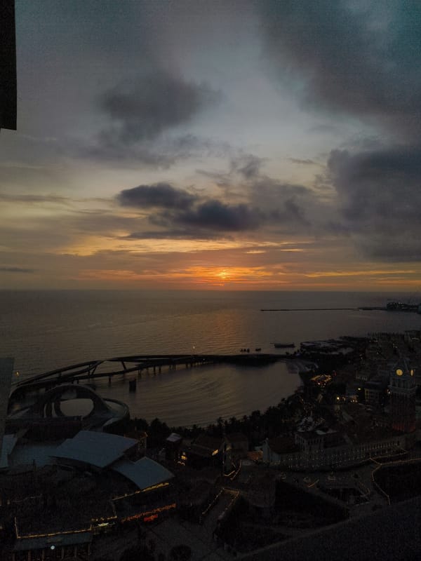 Sunset over Phú Quốc, from poolside to the sky