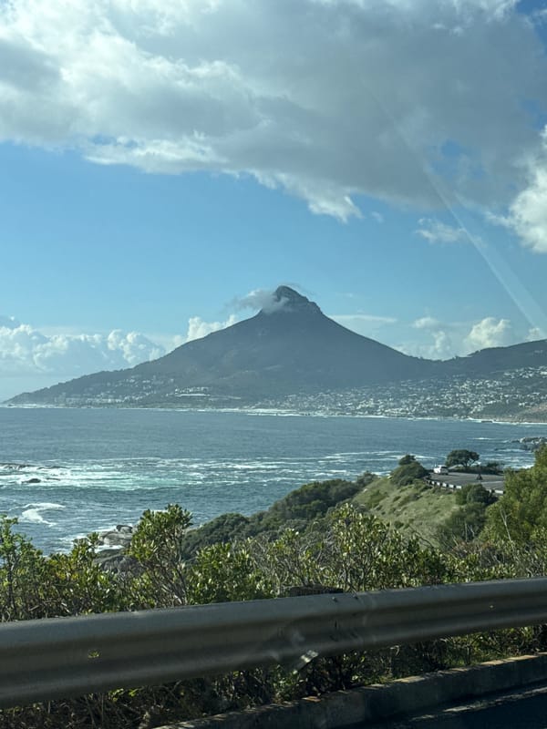 Cloudy Lion's Head mountain view captured in Cape Town