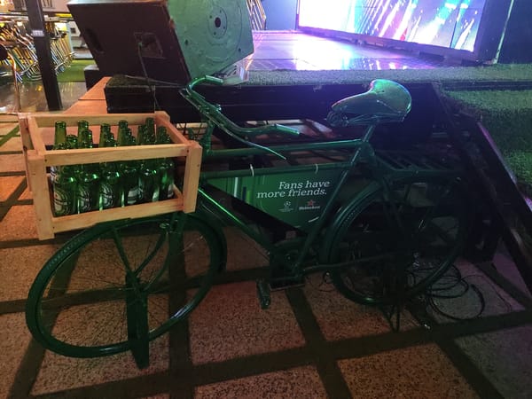 Beer delivery bicycle spotted in Eldoret, Kenya