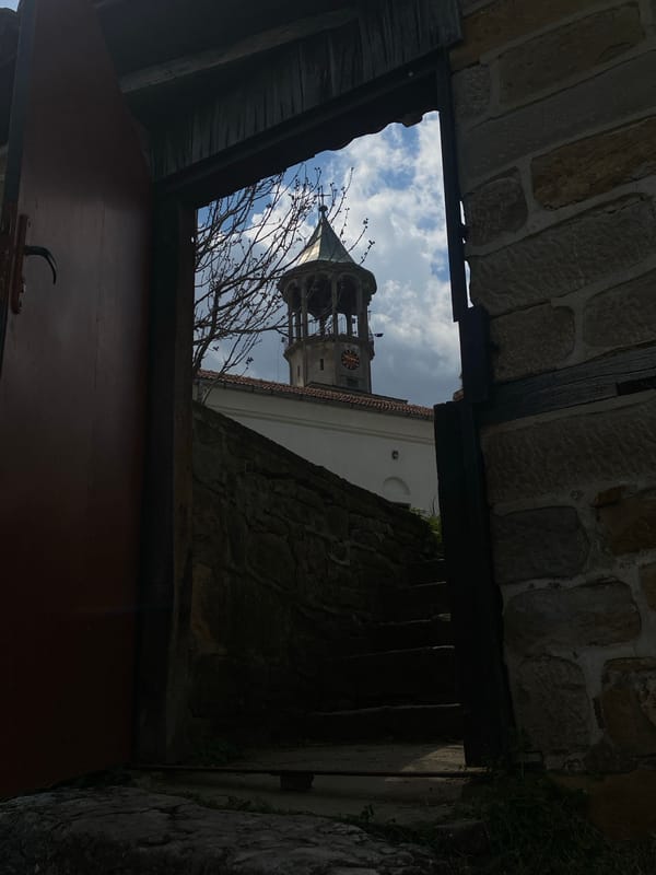 Tourist documents architectural and scenic views around Lyaskovets, Bulgaria