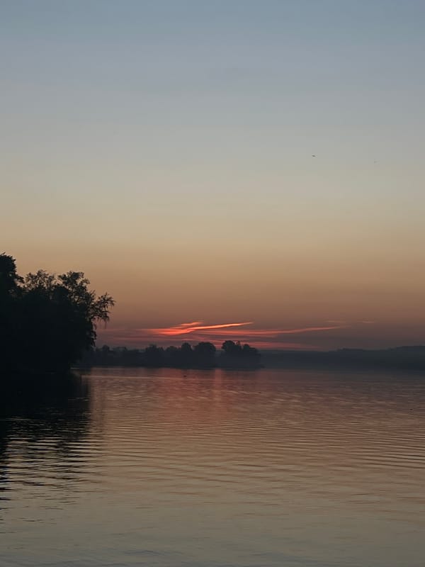Sunset captured over Votkinsk Reservoir in Russia