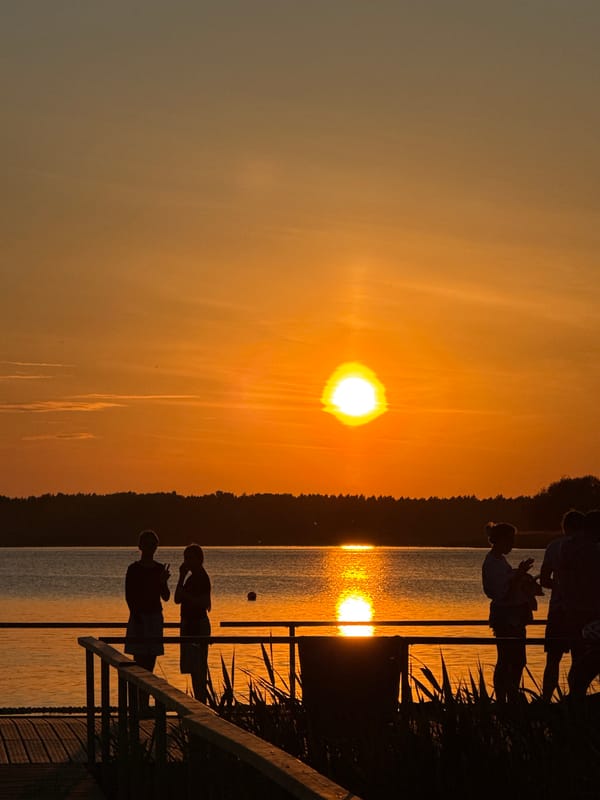 Sunset observed at Harkujärve lake, Estonia