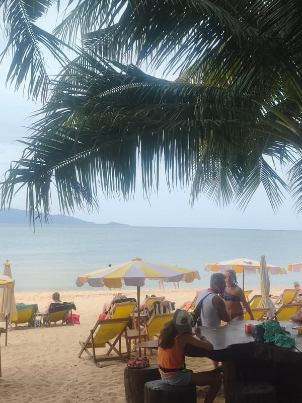 Quiet overcast morning on a Ko Samui beach