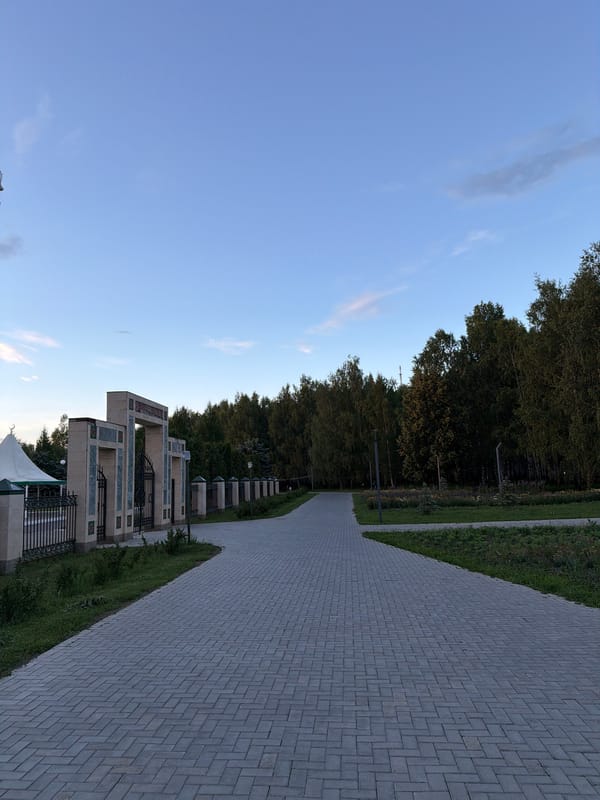 Golden hour in Nizhnekamsk: parks, birch groves, and a mosque