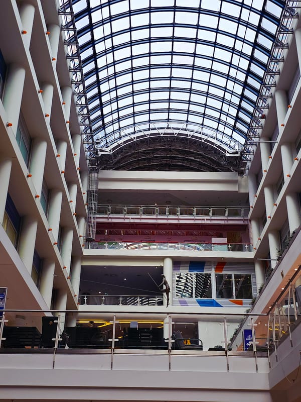 Warsaw shopping mall displays feature Polish military exhibits