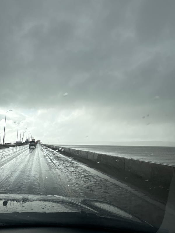 Rainy driving conditions observed on Chaikovsky highway