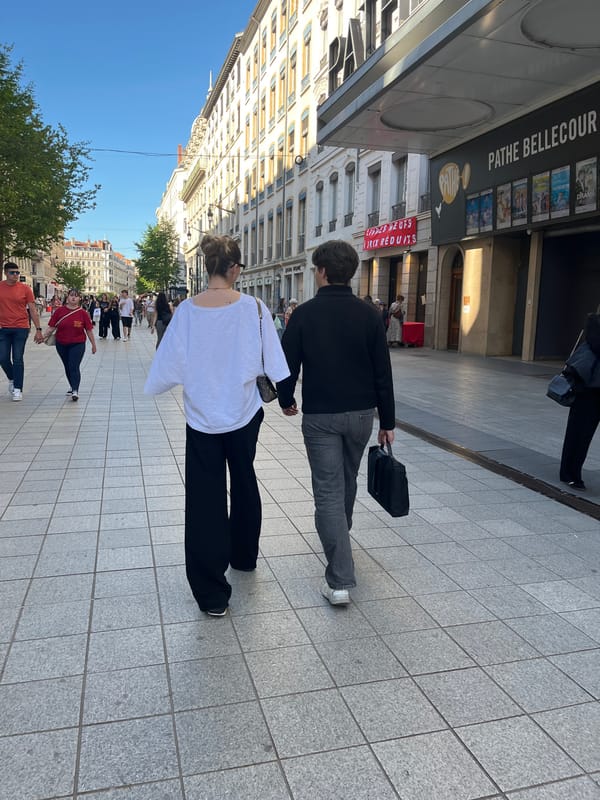 Routine pedestrian and transit activity observed in central Lyon