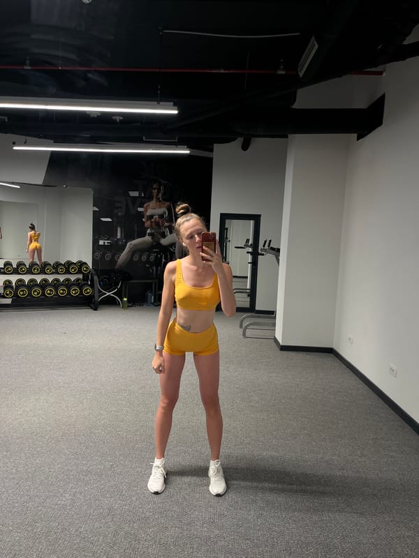 Woman documents morning workout routine across Montenegro locations