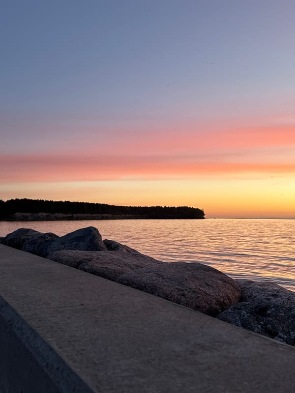 Tallinn Marina Sunset to Night Transition Documented Over Two Hours
