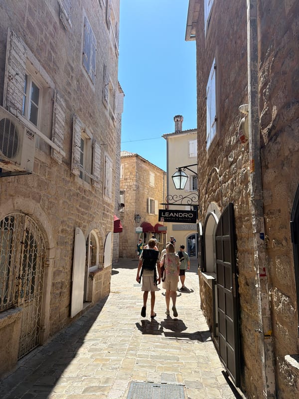 Morning stroll through Budva's Old Town alleys and waterfront