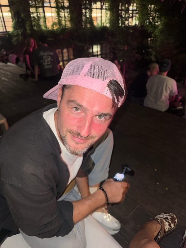 Late-night hangout at a Tbilisi outdoor bar