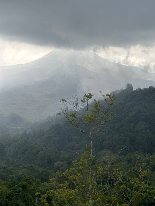 Morning landscape views documented in Kintamani highlands, Indonesia