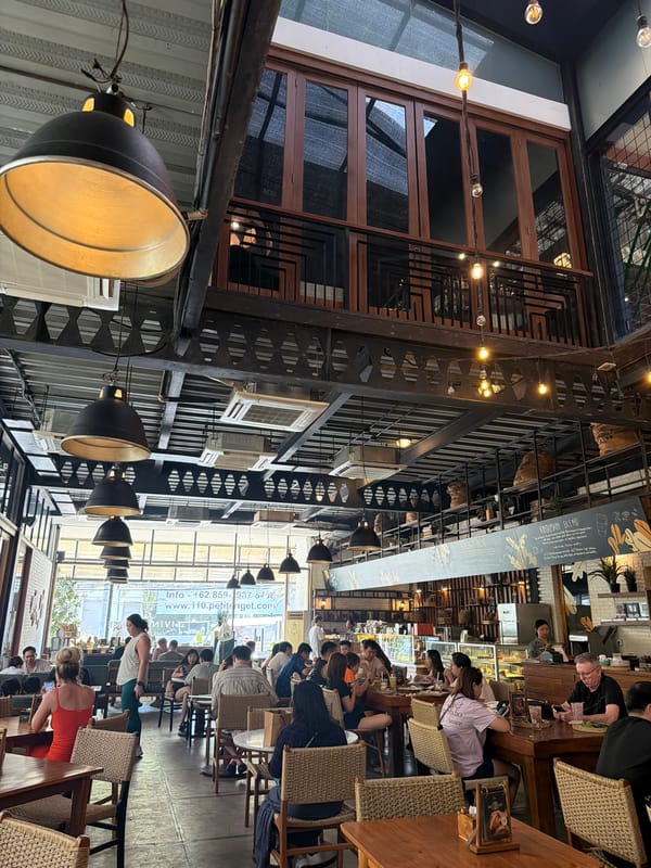 Early morning cafe visit documented in North Kuta, Indonesia