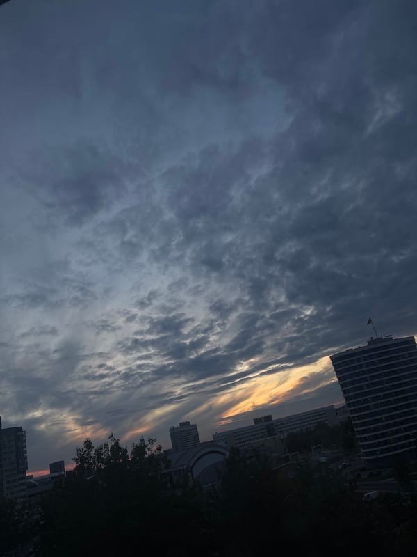 Dramatic twilight clouds observed across Minsk skyline