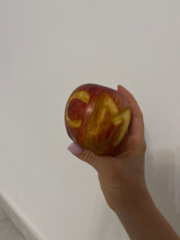 Carved Apple Art Documented in Cyprus