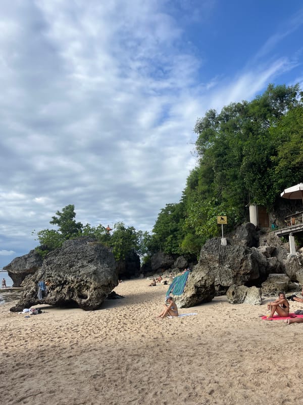 Morning beach scenes captured at Kuta Selatan, Bali